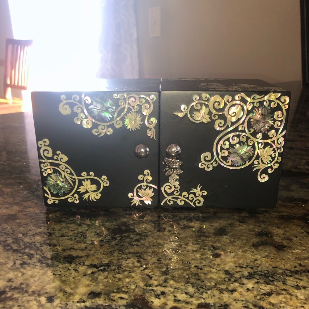 Hand painted jewelry box.